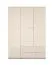 Hochwertiger Kleiderschrank mit viel Stauraum Petkula 22, Farbe: Beige hell, zwei Schubladen, 6 Fächer, 1,5 Meter breit, eine Kleiderstange, Soft-Close Funktion