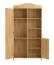 Babyzimmer Kleiderschrank | Farbe: Eiche | 2 Türen | Soft-Close-Funktion | 2 Kleiderstangen | Kinderzimmer | 6 Fächer | ABS-Kantenschutz | runde Griffe