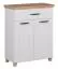 Schuhschrank Cuenca 10, Farbe: Eiche / Weiß - Abmessungen: 99 x 80 x 39 cm (H x B x T)
