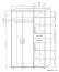 Schrank Tabubil 33, Farbe: Wenge / Grau - Abmessungen: 200 x 120 x 60 cm (H x B x T)