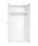 Drehtürenschrank / Kleiderschrank Messini 02, Farbe: Weiß / Weiß Hochglanz - Abmessungen: 198 x 92 x 54 cm (H x B x T)