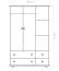 Kleiderschrank Kiefer Vollholz massiv Eichefarben Rustikal Junco 03 - Abmessungen: 195 x 154 x 60 cm (H x B x T)