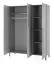 Moderner Kleiderschrank Authie 01, Beige, 195 x 150 x 50 cm, mit 5 Fächern und 1 Kleiderstange, ABS-Kanten, robust und langlebig