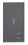 Schmaler Kleiderschrank Hannut 39, Farbe: Anthrazit - Abmessungen: 190 x 100 x 56 cm (H x B x T)