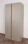 Schlichter Kleiderschrank Fricourt 03, Mintgrün / Eiche dunkel, 195 x 90 x 50 cm, mit 7 Fächern und 1 Kleiderstange, ABS-Kanten, hochwertig verarbeitet
