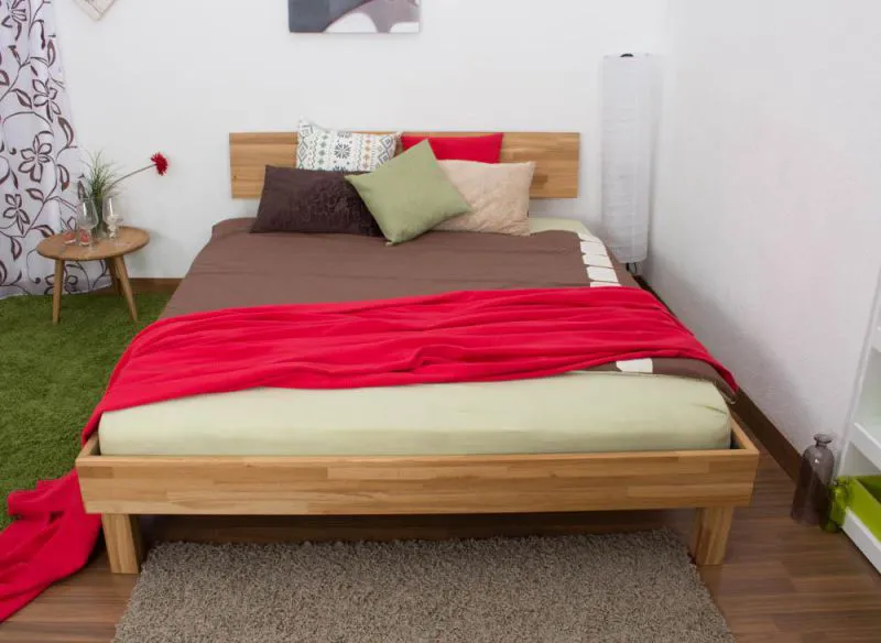 Eiche Bett 160 x 200 cm geölt Abbildung