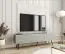 Langes TV-Board / TV-Möbel mit drei Kippfächer Horsham 36, Farbe: Grau, Push-to-open Funktion, hängend montierbar, Beine: Schwarz, ABS-Kantenschutz