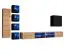 Stylische Wohnwand Volleberg 93, Farbe: Eiche Wotan / Schwarz - Abmessungen: 150 x 280 x 40 cm (H x B x T), mit genügend Stauraum