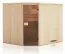 Elementsauna Tirari 68 mm mit Dachkranz - Außenmaße (B x T x H): 244 x 194 x 199 cm