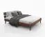 Schlafzimmer - Set O Engordany | 5-teilig | Farbe: Walnuss | Buche Vollholz massiv | lackiert | 2 Nachtkommode | 1 Doppelbett mit stabiler Kopfstütze | 1 Kommode | 1 Kleiderschrank
