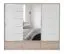 Schiebetürenschrank / Kleiderschrank Cerdanyola 07, Farbe: Eiche / Weiß - Abmessungen: 222 x 269 x 64 cm (H x B x T)