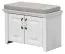 Sitzbank mit Stauraum Bibaor 12, Farbe: Eiche Weiß - 54 x 75 x 41 cm (H x B x T)