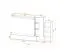 Stylische Wohnwand Kinn 03, Farbe: Anthrazit / Eiche Artisan - Abmessungen: 145 x 240 x 40 cm (H x B x T), mit LED-Beleuchtung und Push-to-open System