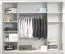 258 cm breiter Kleiderschrank mit 8 Fächern und 3 Türen | Farbe: Weiß Abbildung