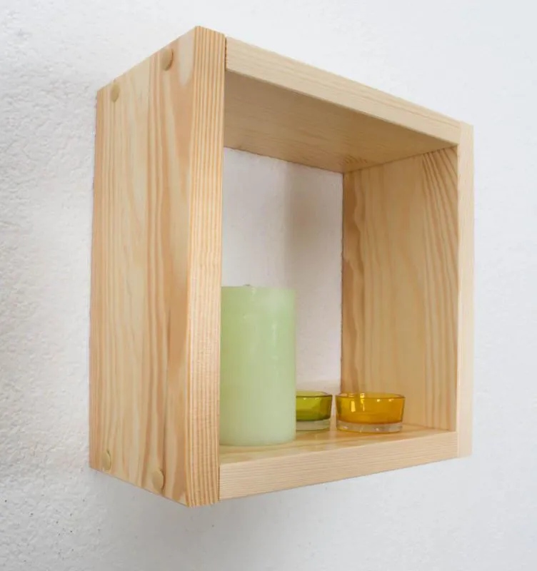 Bücherregal - 25 cm breit, Kiefer Holz-Massiv, Farbe: Natur Abbildung