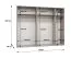 Kleiderschrank | 5-Türig | Farbe: Schwarz | 2,5 Meter breit | Griffe: Kaschmir | 3 Kleiderstangen | 3 Fächer | Maße: 250 x 52 x 202 cm | ABS-Kantenschutz
