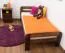 Kinderbett / Jugendbett Kiefer Vollholz massiv Nussfarben A6, inkl. Lattenrost - Abmessung 90 x 200 cm