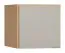Aufsatz für eintürigen Kleiderschrank Nanez 12, Farbe: Eiche / Grau - Abmessungen: 45 x 47 x 57 cm (H x B x T)