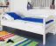 Bettrahmen für Kinder / Kinderzimmer-Bett 90 x 200 cm | Massivholz: Buche | Weiß Lackiert | besonders hohe Qualität Abbildung