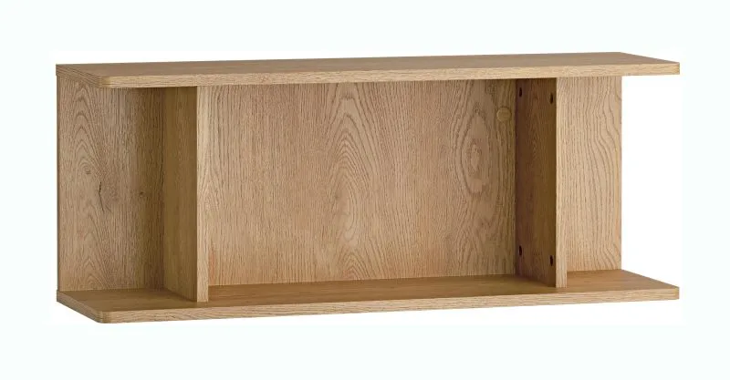 Wandregal | Farbe: Eiche | 1 Fach | 83 x 25 x 33 cm | schmal | Aufbewahren von Büchern oder Dekorationen | schlicht | für Wohnzimmer