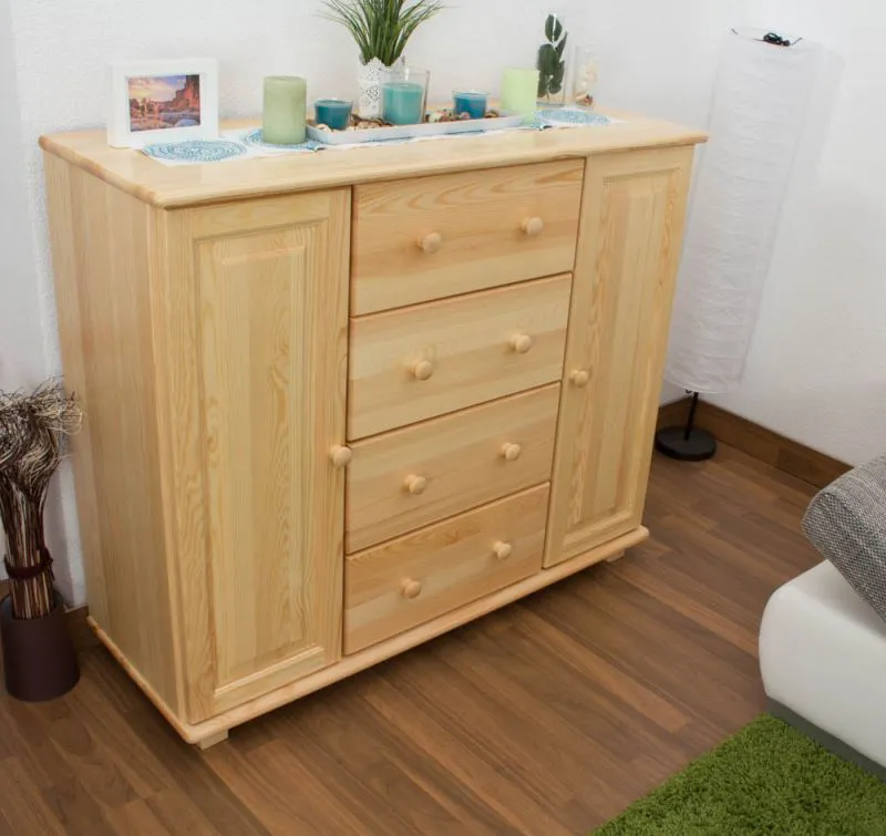 Kommode Massivholz 042 - Abmessung 100 x 118 x 42 cm (H x B x T)