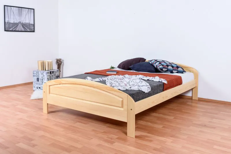 Einzelbett / Gästebett Kiefer massiv Vollholz natur 87, inkl. Lattenrost - Abmessung 140 x 200 cm