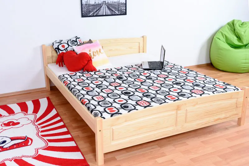 Jugendbett Kiefer massiv Vollholz natur 79, inkl. Lattenrost - 160 x 200 cm (B x L)