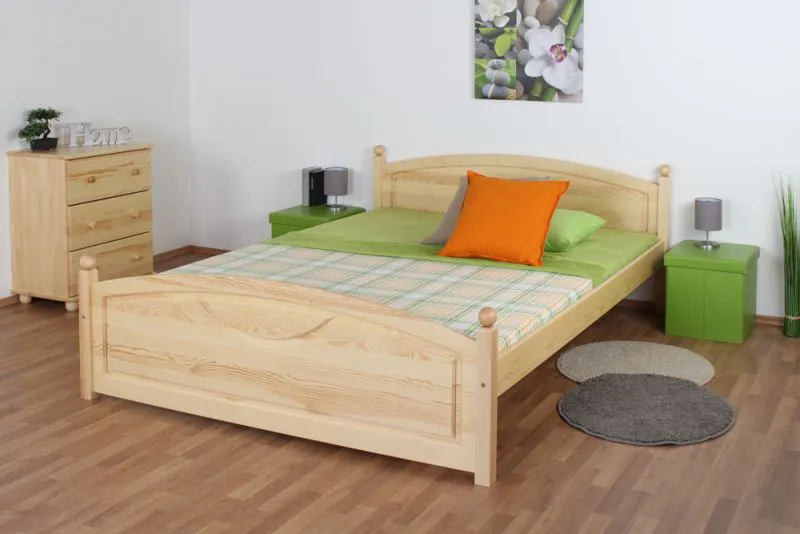 Jugendbett Kiefer massiv Vollholz natur 81, inkl. Lattenrost - 160 x 200 cm (B x L)