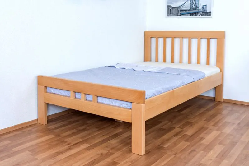 Bettrahmen für Kinder / Kinderbett 120 x 200 cm | Massivholz: Buche | Natur | besonders hohe Qualität Abbildung