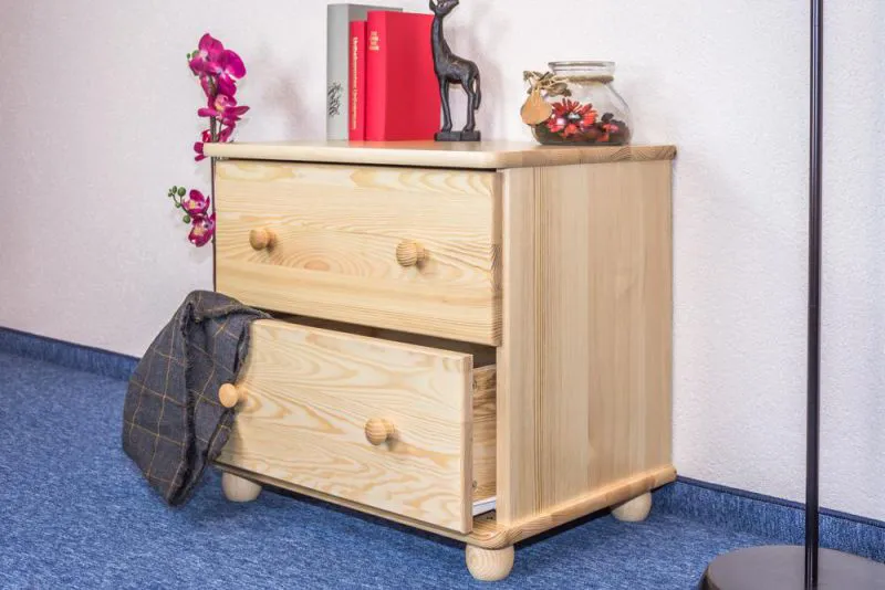 Nachtkästchen Natur 55x60x42 (HxBxT) Kiefer massiv Abbildung