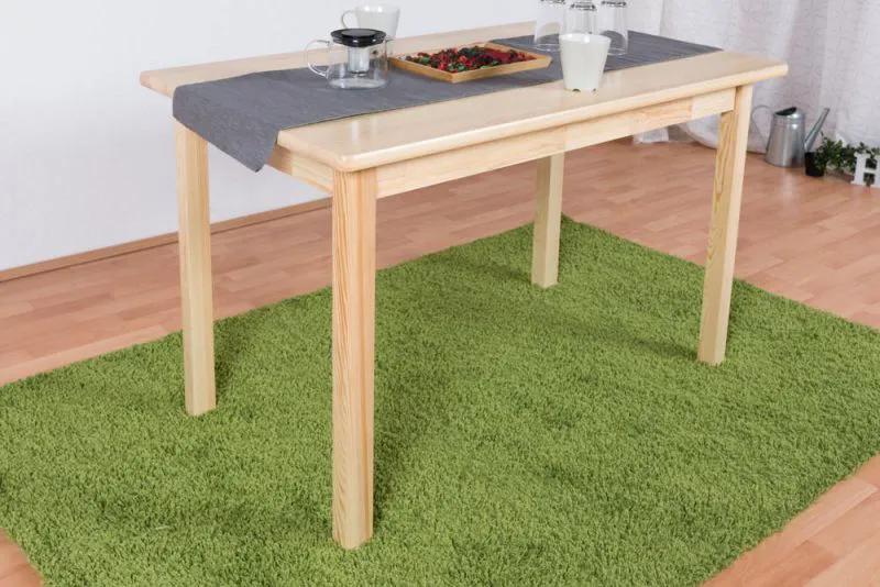 Tisch 70x120 cm Kiefer massiv, Farbe: Natur Abbildung