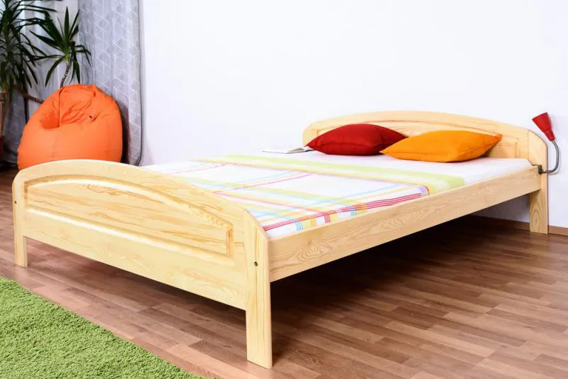 Bett Kiefer massiv 160 x 200 cm Natur Abbildung