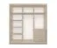 Schiebetürenschrank / Kleiderschrank mit Spiegel | Komovi 01 | 218 x 203 x 61 cm | 2 Türen | 7 Fächer | 2 Kleiderstangen | viel Platz