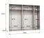 Kleiderschrank | 2 Spiegeltüren | Farbe: Kaschmir | 2,5 Meter breit | 3 Fächer | Griffe: Gold | 3 Kleiderstangen | Maße: 250 x 52 x 202 cm | Soft-Close