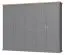 Drehtürenschrank / Kleiderschrank Lotofaga 17, Farbe: Grau / Walnuss - 227 x 291 x 59 cm (H x B x T)