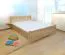 Bett Buche massiv 160 x 200 cm Natur