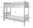 Etagenbett / Stockbett 90 x 200 cm "Easy Premium Line" K17/n, Höhe 174 cm, Buche Massivholz Natur lackiert, teilbar, großer Abstand zwischen den Betten