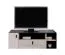 Jugendzimmer - TV-Unterschrank Aalst 10, Farbe: Eiche / Creme / Schwarz - Abmessungen: 40 x 120 x 50 cm (H x B x T)