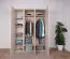 Moderner Kleiderschrank Fricourt 01, Beige / Eiche hell, 195 x 145 x 50 cm, mit 9 Fächern und 2 Kleiderstangen, ABS-Kanten, robust und langlebig