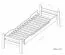 Kinderbett 90 x 200 cm mit Bettkasten 90 x 190 cm als Gästebett | Massivholz: Buche | Weiß Lackiert | inkl. 2. Liegeplatz ausziehbar und 2 Rollrost Abbildung