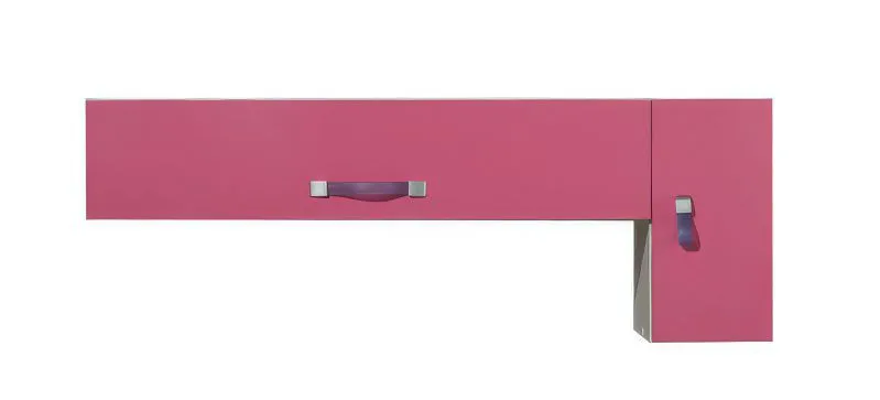 Kinderzimmer - Hängeschrank "Felipe" 11, Rosa / Weiß - Abmessungen: 36 x 100 x 30 cm (H x B x T)
