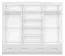 Kleiderschrank / Schiebetürenschrank 2,5 Meter breit | Lusatian 32 | Weiß / Grau | mit Spiegel | 7 Fächer | 4 Schubladen | 3 Türen | 218 x 250 x 61 cm