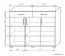 Kommode Cikupa 35, Farbe: Nuss / Ulme - Abmessungen: 103 x 130 x 40 cm (H x B x T)