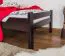 Einzelbett "Easy Premium Line" K1/2n, Buche Vollholz massiv schokobraun lackiert - Liegefläche: 90 x 190 cm
