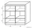 Vitrine Popondetta 15, Farbe: Sonoma Eiche - Abmessungen: 88 x 95 x 38 cm (H x B x T)