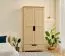 Kleiderschrank / Drehtürenschrank Kiefer massiv Vollholz natur 007A - Abmessung 190 x 80 x 60 cm (H x B x T)