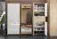Garderobe Gataivai 15, Farbe: Beige Hochglanz / Walnuss - 128 x 70 x 22 cm (H x B x T)