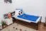 Kinderbett / Jugendbett "Easy Premium Line" K1/2n, Buche Vollholz massiv schokobraun lackiert - Liegefläche: 90 x 200 cm