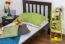 Kinderbett / Jugendbett "Easy Premium Line" K8, Buche Vollholz massiv schokobraun lackiert - Liegefläche: 90 x 200 cm
