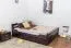 Bett 140 x 200 cm Buche massiv Schokobraun